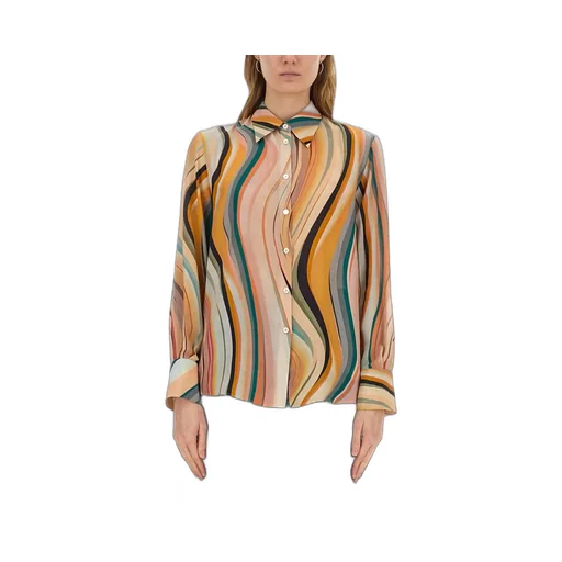 Ps Paul Smith Swirl Curved Hem Shirt