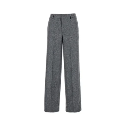 Pt Torino Herringbone Wide Leg Trousers