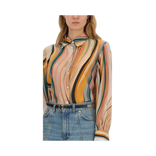 Ps Paul Smith Swirl Curved Hem Shirt