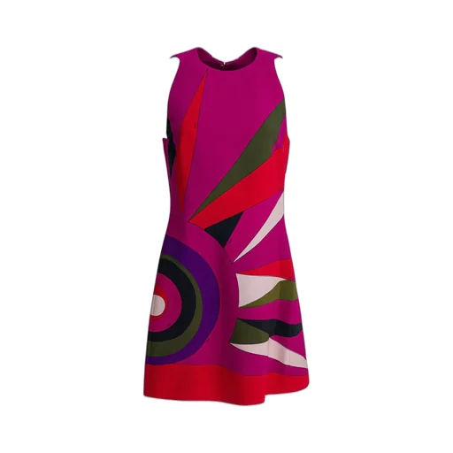 Pucci Hawaii Print A-Line Dress