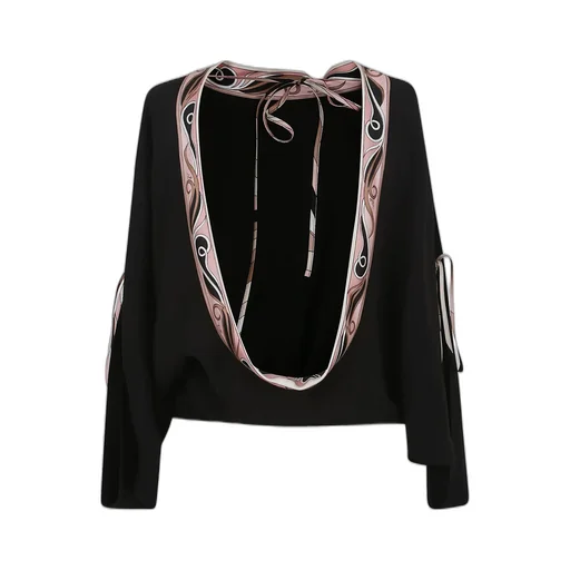 Pucci Pattern-Printed Cape Blouse