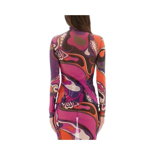 Pucci Orchidee Print Tulle Top