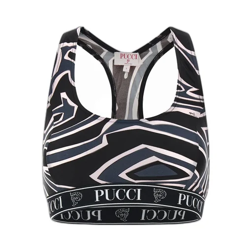Pucci Logo Underband Printed Cropped Top