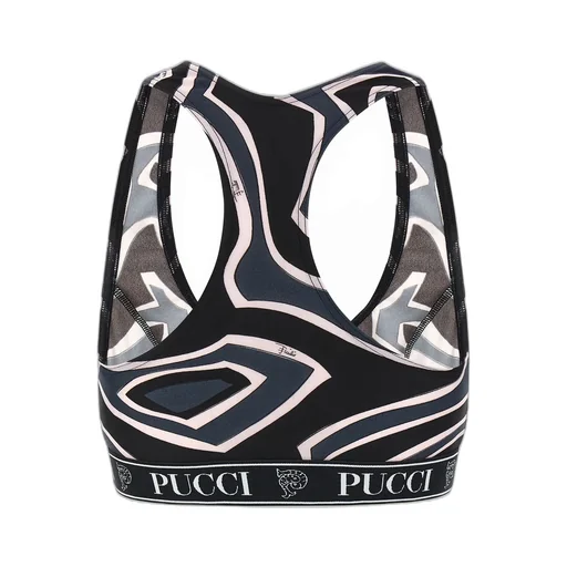 Pucci Logo Underband Printed Cropped Top