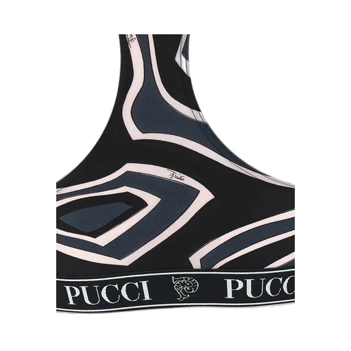 Pucci Logo Underband Printed Cropped Top