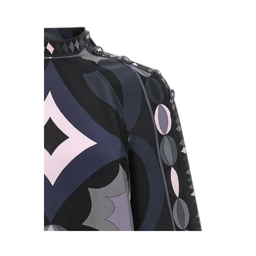 Pucci Geometric-Printed Long-Sleeved Dress