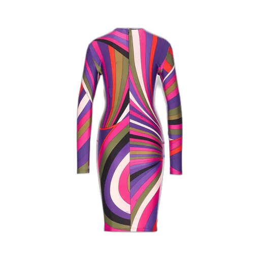 Pucci Iride Printed Long Sleeved Dress