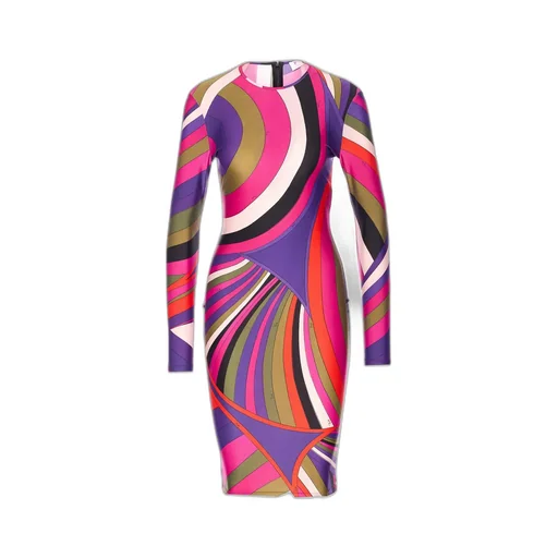 Pucci Iride Printed Long Sleeved Dress