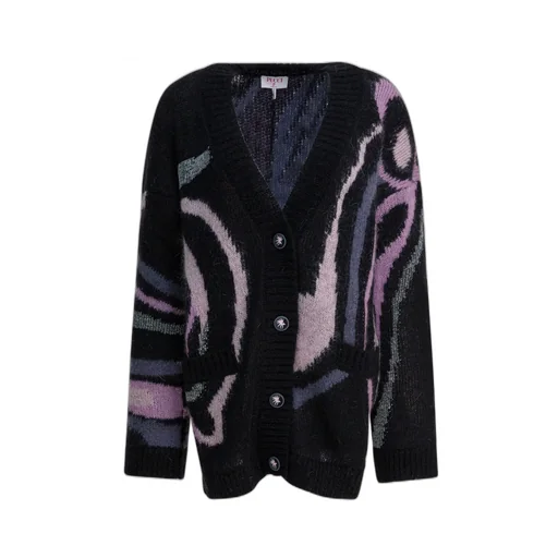 Pucci Marmo Inlay Oversized V-Neck Cardigan
