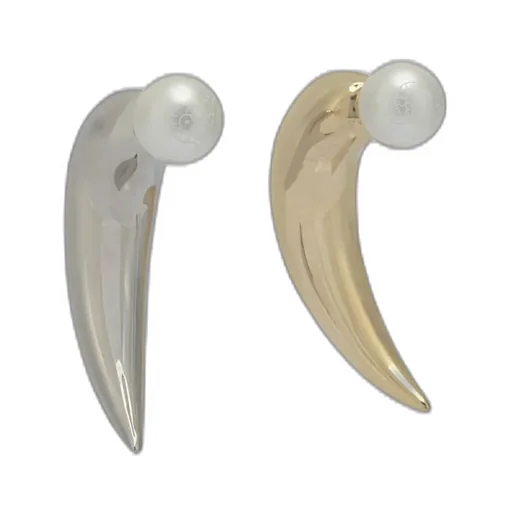 Pucci Horn Pearl Earrings