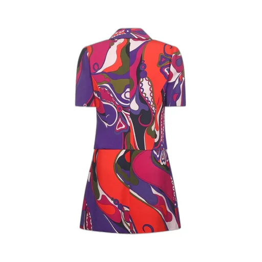 Pucci Abstract-Printed Short-Sleeved Dress