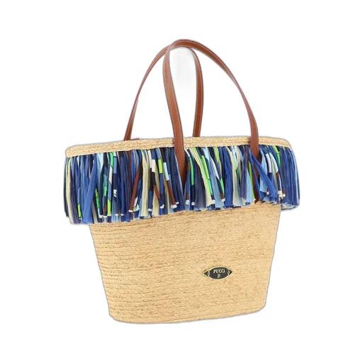 Pucci Puccing Logo Plaque Fringed Beach Bag