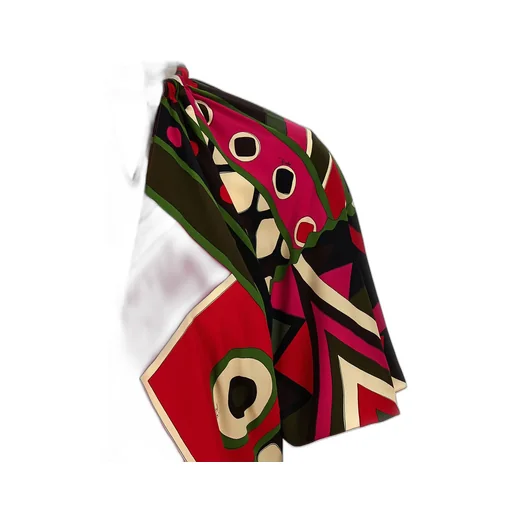 Pucci Vivara-Printed V-Neck Cap-Sleeved Blouse