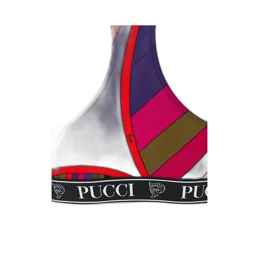 Pucci Logo Printed Sports Bra