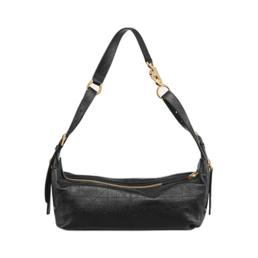 Medium D-Journey Bag In Crinkled Calfskin