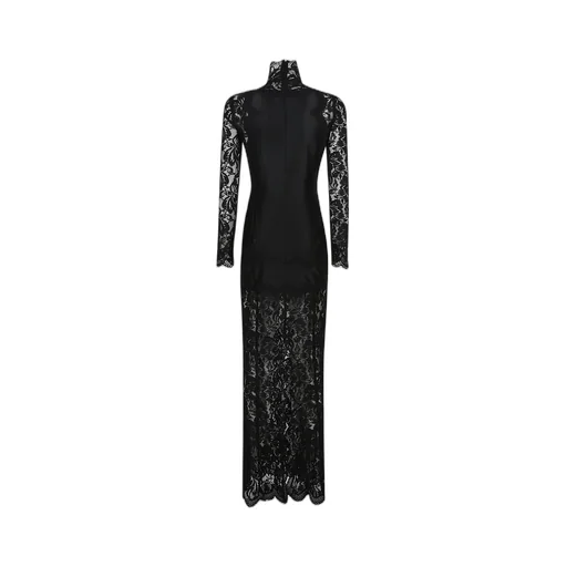 Paco Rabanne Laced Jersey Long Dress