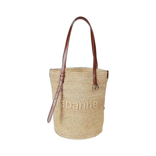 Paco Rabanne Logo-Embroidered Top Handle Bag