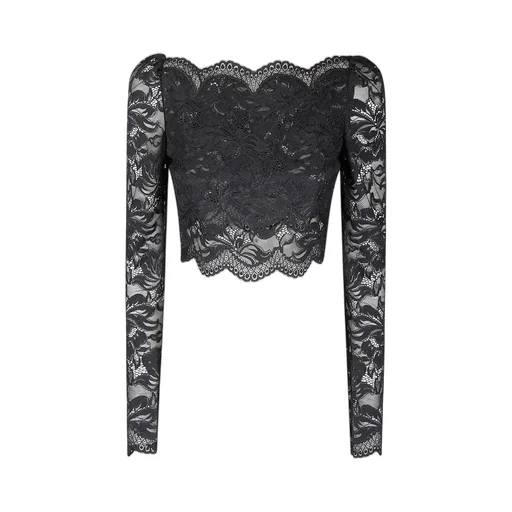 Paco Rabanne Floral-Lace Cropped Top
