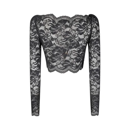 Paco Rabanne Floral-Lace Cropped Top