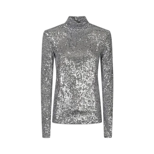 Paco Rabanne Sequin Embellished Turtleneck Top