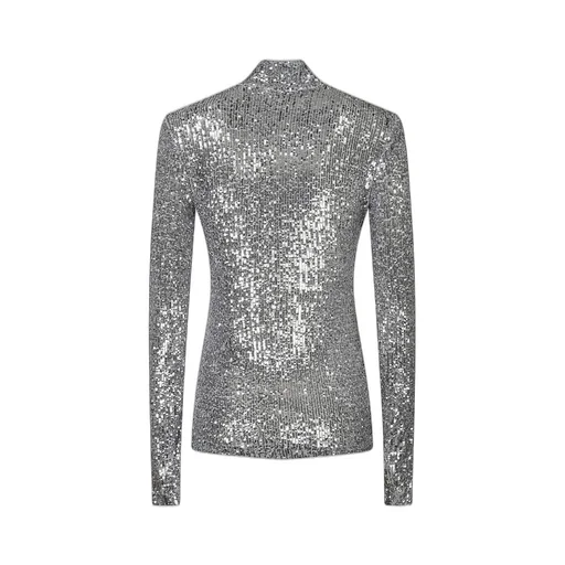 Paco Rabanne Sequin Embellished Turtleneck Top