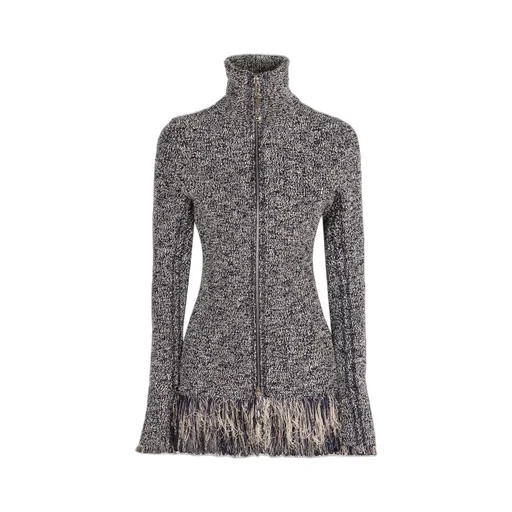 Paco Rabanne Full-Zip Fringed Cardigan