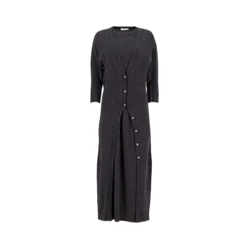 Paco Rabanne Layered Knitted Midi Dress
