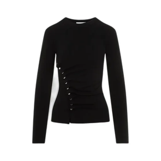 Paco Rabanne Long Sleeved Button-Detailed Top