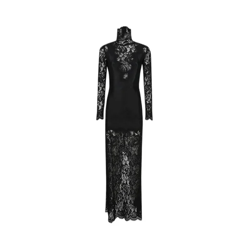 Paco Rabanne Laced Jersey Long Dress