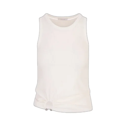 Paco Rabanne Ruched Detailed Asymmetric Tank Top