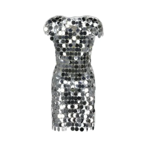 Paco Rabanne The Iconic Sparkle Discs Dress