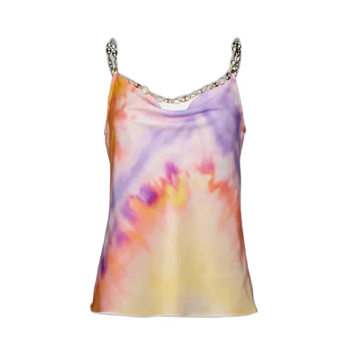 Paco Rabanne Tie-Dye Printed Satin Top