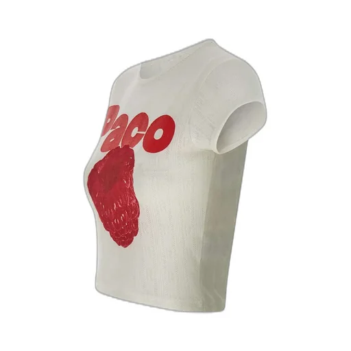 Paco Rabanne Printed Cap Sleeves T-Shirt