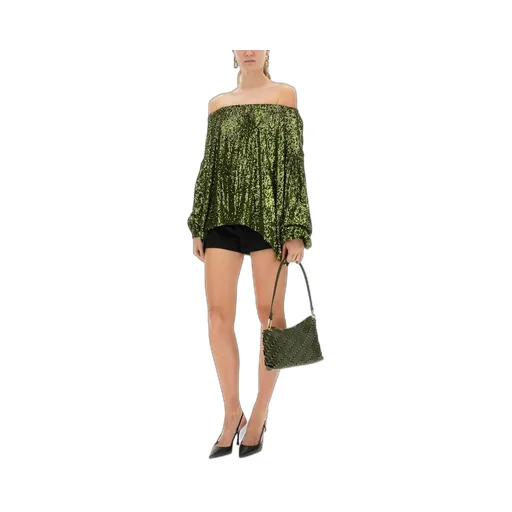 Paco Rabanne Off-The-Shoulder Sequin Embellished Top