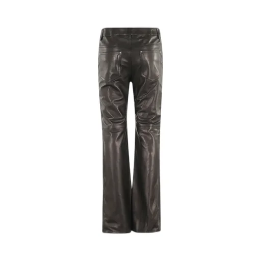 Paco Rabanne Flared Leather Trousers