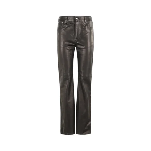 Paco Rabanne Flared Leather Trousers