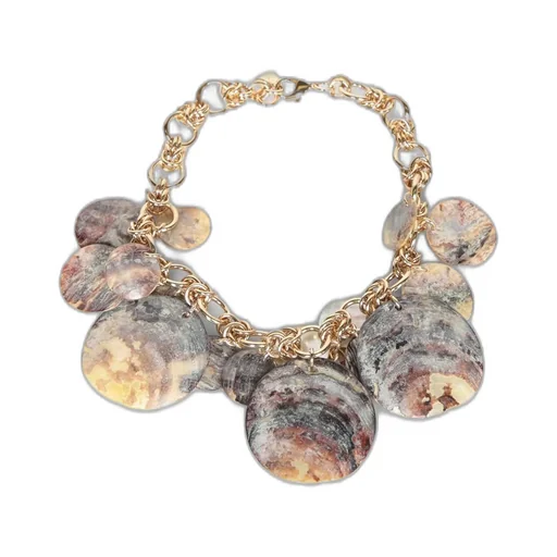 Paco Rabanne Polished Shell-Discs Necklace
