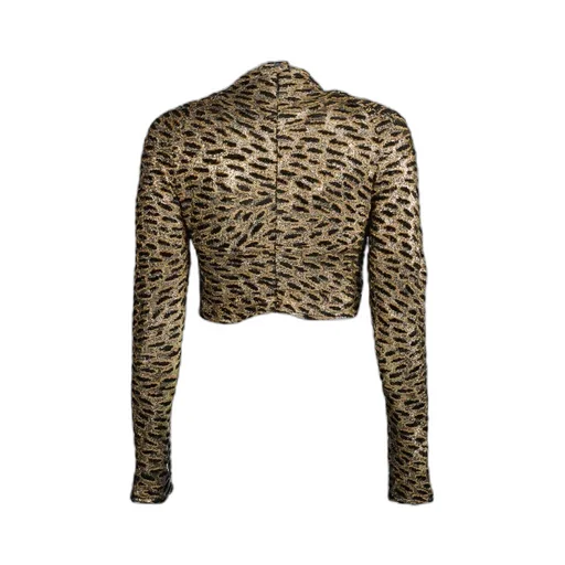 Paco Rabanne Metallic Jacquard Twisted Chain-Link Top