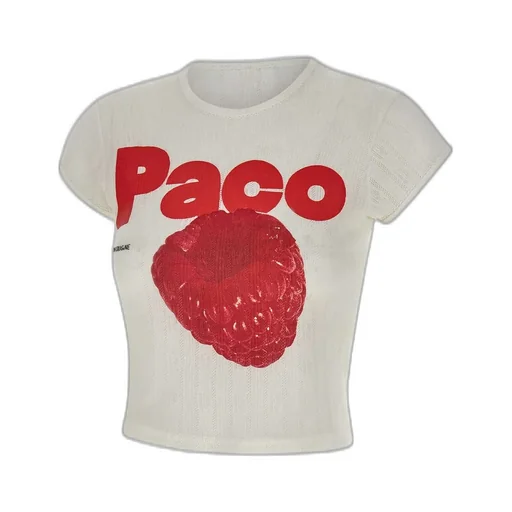Paco Rabanne Printed Cap Sleeves T-Shirt