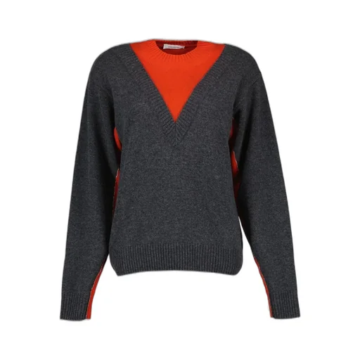 Paco Rabanne Colour-Block Crewneck Knitted Jumper