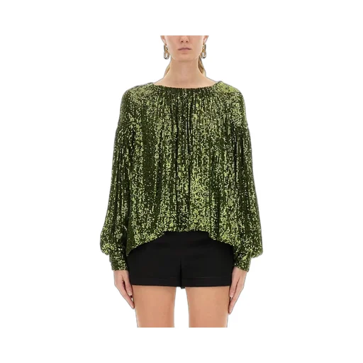 Paco Rabanne Off-The-Shoulder Sequin Embellished Top