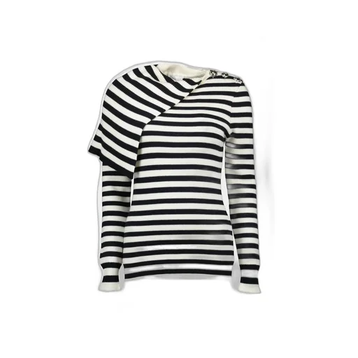 Paco Rabanne Oversized Turtleneck Striped Jumper