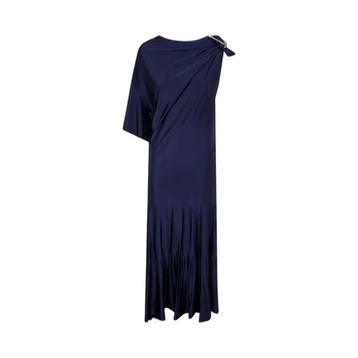Paco Rabanne Jersey Asymmetrical Long Dress