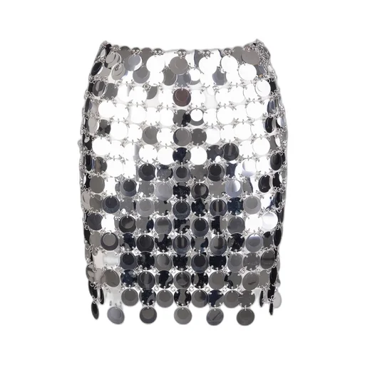 Paco Rabanne Asymmetric Circular-Disc Mini Skirt