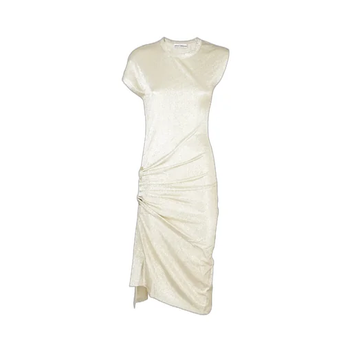 Paco Rabanne Asymmetric Ruched Midi Dress