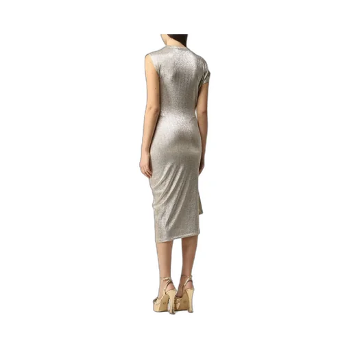 Paco Rabanne Asymmetric Ruched Midi Dress