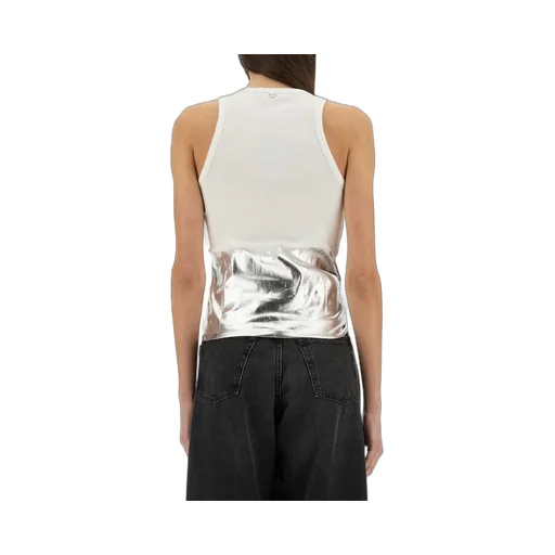 Paco Rabanne Piercing Ribbed Jersey Tank Top