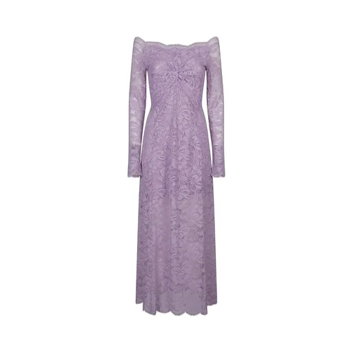 Paco Rabanne Lace Lavender Maxi Dress