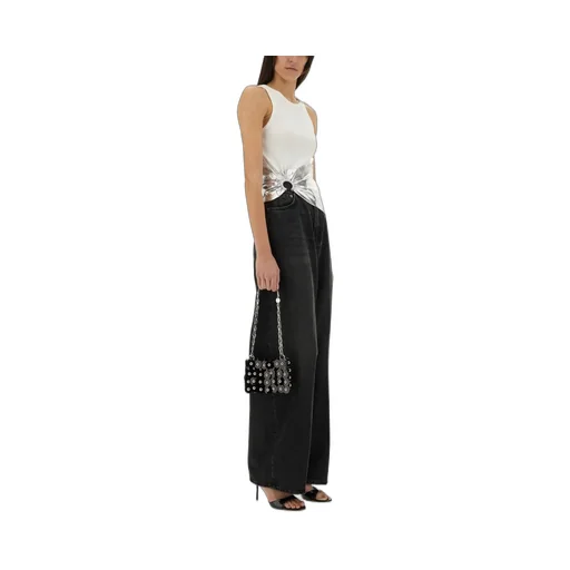 Paco Rabanne Piercing Ribbed Jersey Tank Top