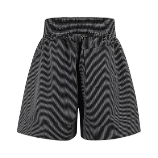 Paco Rabanne Logo Embroidered Striped Shorts